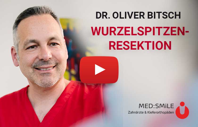 Dr. Oliver Bitsch spricht im Video über die Wurzelspitzenresektion